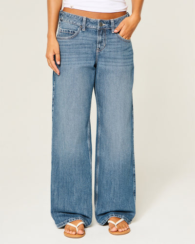 Hollister Andi Adjustable Waist Low-Rise Baggy Jeans
