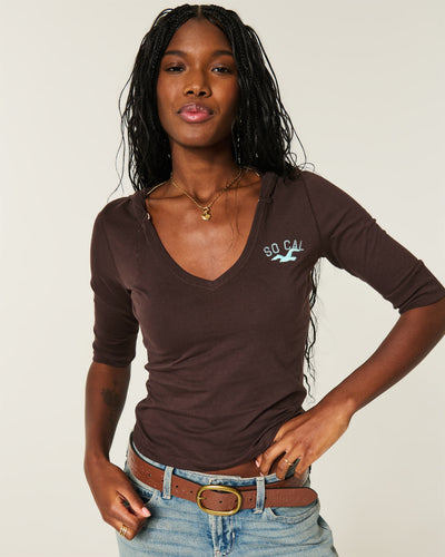 Hooded Half-Sleeve Waxer Graphic Tee