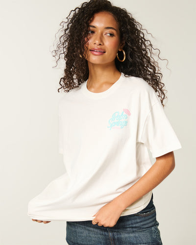 Oversized Meet Me Poolside Graphic Tee