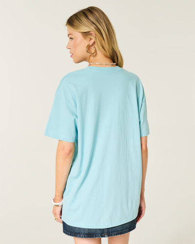 Oversized Meet Me Poolside Graphic Tee