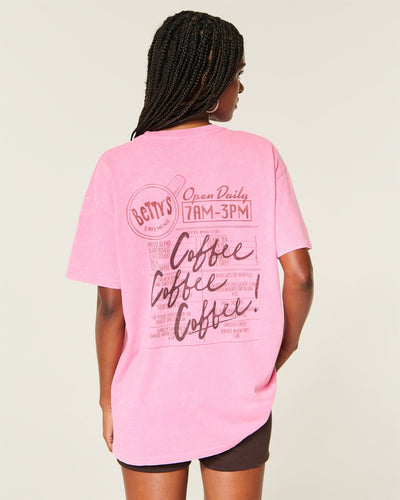Oversized Betty's CafÃ© Graphic Tee
