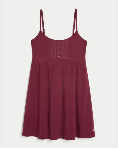 Pintuck Knit Mini Dress
