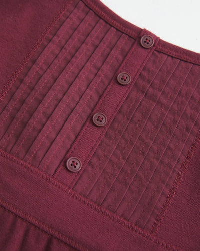 Pintuck Knit Mini Dress