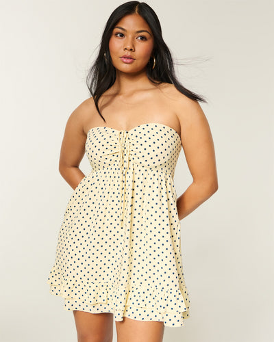 Strapless Babydoll Mini Dress