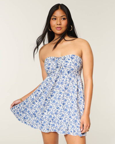 Strapless Babydoll Mini Dress