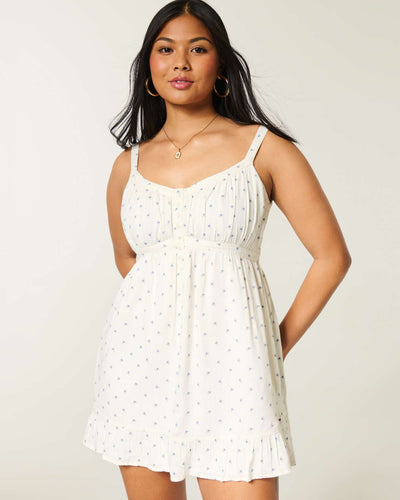 Button Front Mini Dress