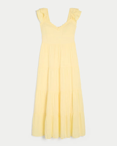 Short-Sleeve Midi Dress