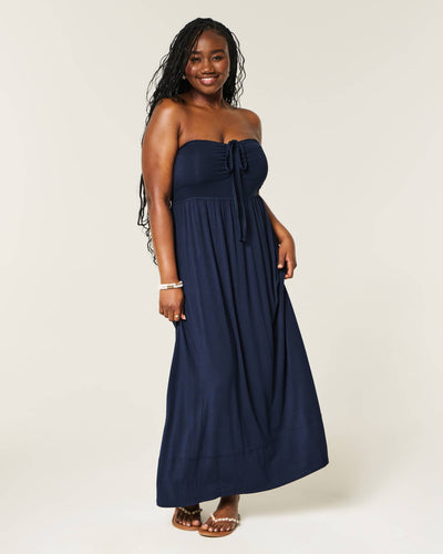 Strapless Knit Maxi Dress