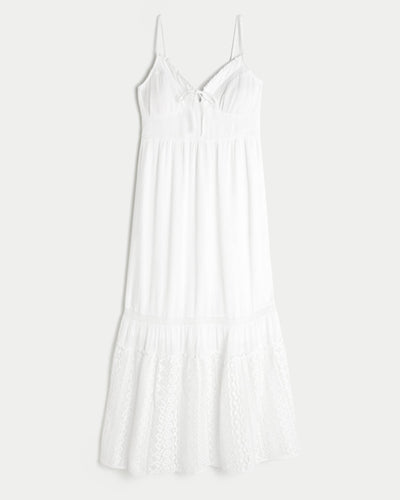 Lace Inset Maxi Dress