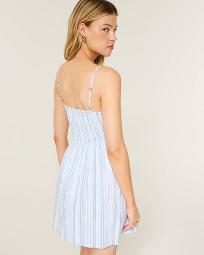 Button Front Woven Mini Dress