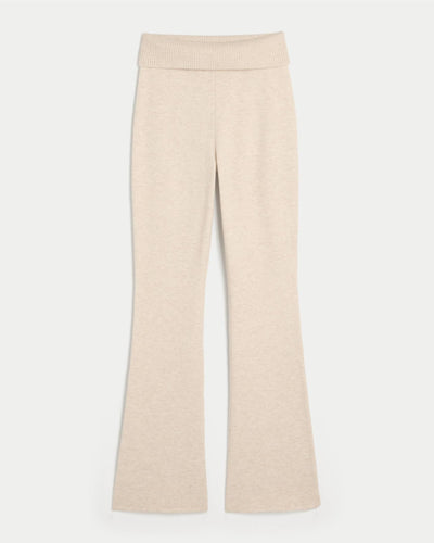 Gilly Hicks Sweater-Knit Foldover Bootcut Pants