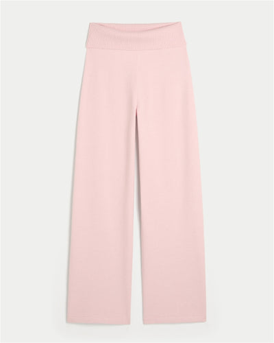 Gilly Hicks Sweater-Knit Foldover Straight Pants
