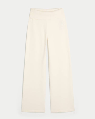 Gilly Hicks Sweater-Knit Foldover Straight Pants