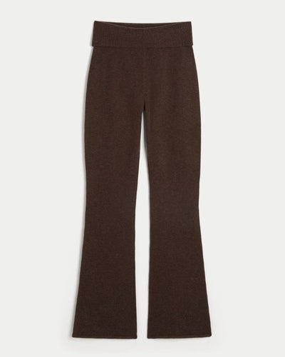 Gilly Hicks Sweater-Knit Foldover Bootcut Pants